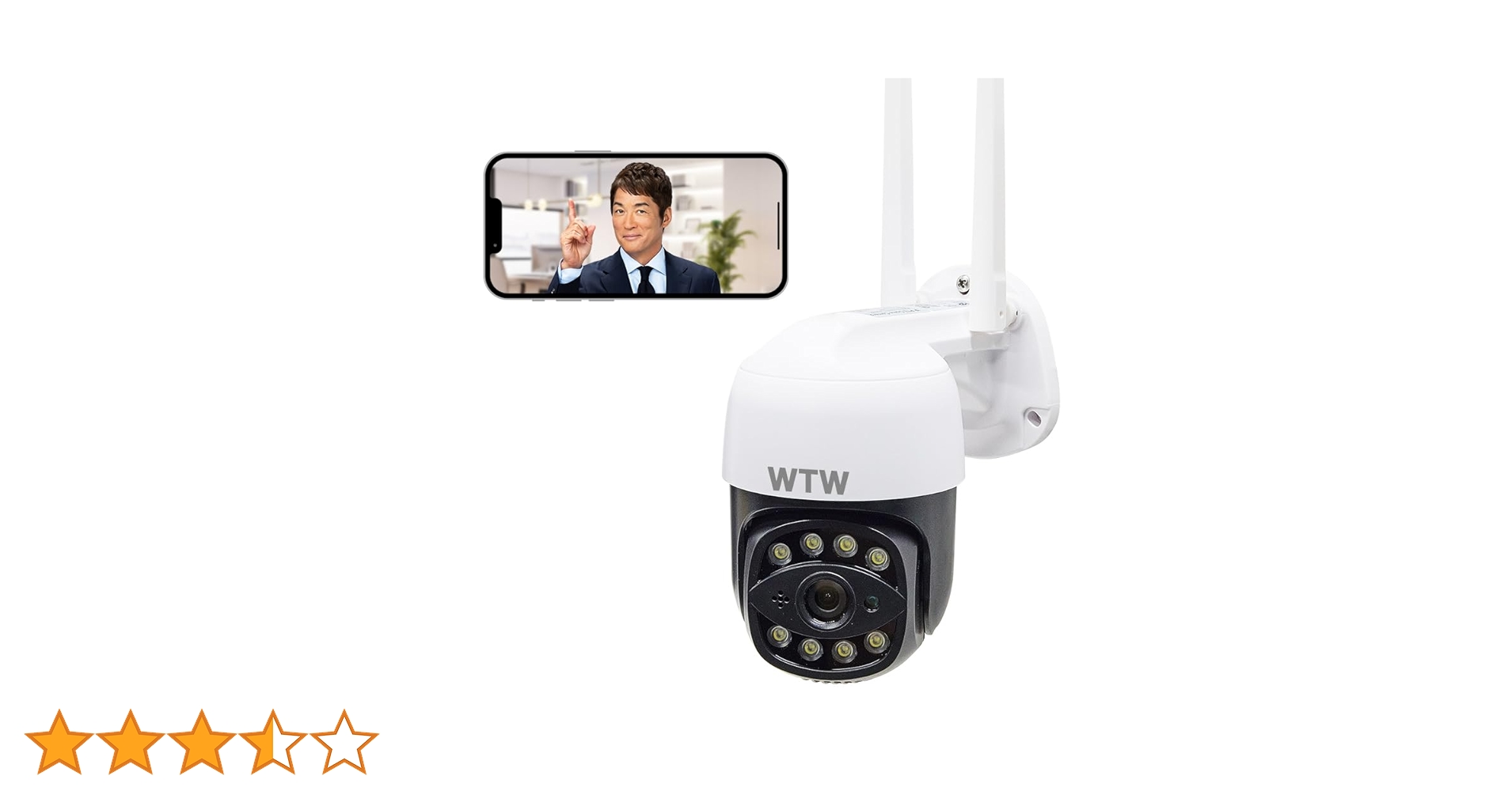 【新品】防犯カメラ　ごまちゃん2 SDメモリーカード&すきまLANケーブル2本 Wi-Fi 防犯灯カメラ ゴマちゃん2 アンテナ内蔵 夜間カラー PTZ